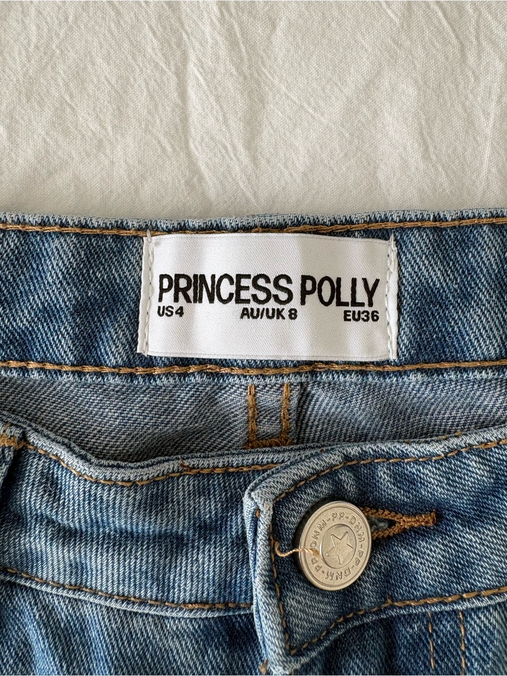 PRINCESS POLLY Light Blue Denim Women's Jeans